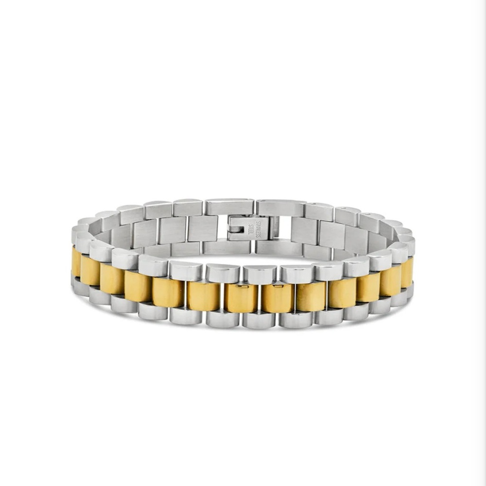 STERLING FOREVER THIN WATCH BAND CHAIN BRACELET